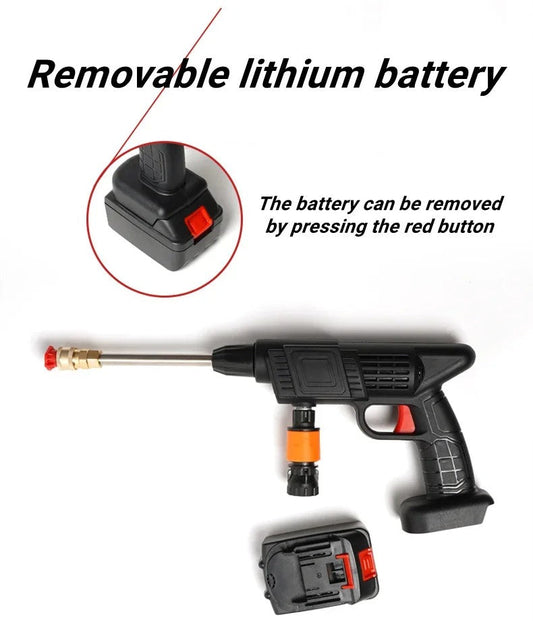 High-pressure Rechargeable Wireless Car Washer | Multi Nozzle High Quality