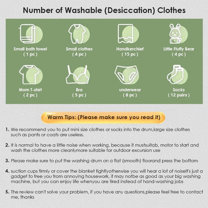 Folding Portable Mini Washing Machine | 11 Litre Huge Capacity